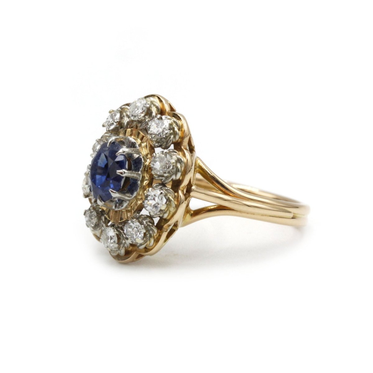 Bague - Or, saphir et diamants - Castafiore