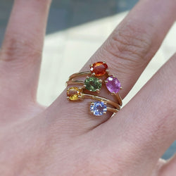 Bague - Or & Saphirs de Couleur - Castafiore