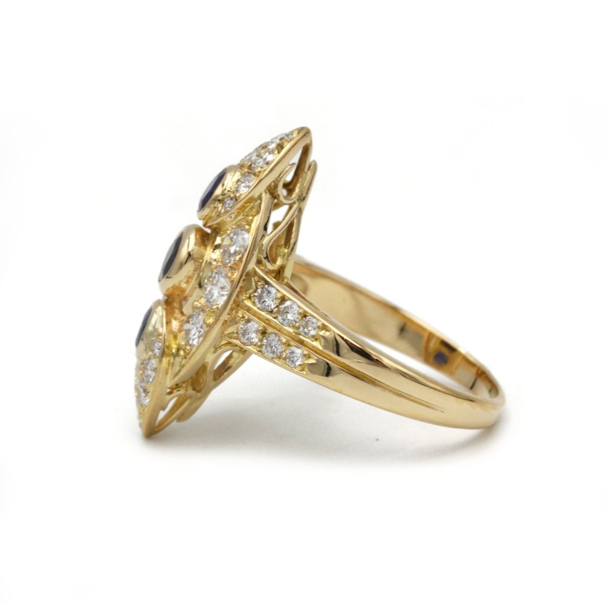 Bague - Or, Saphirs & Diamants - Castafiore