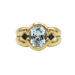 Bague - Or, Saphirs & Topaze - Castafiore