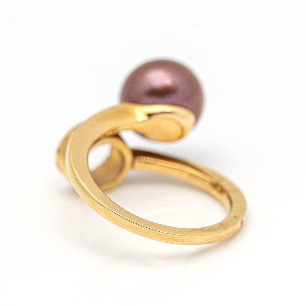 Bague ORÊ avec diamants et perles - Castafiore