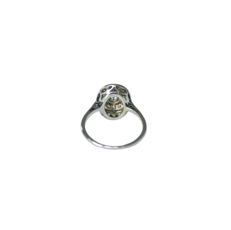 Bague Ovale Art Deco Diamants - Castafiore