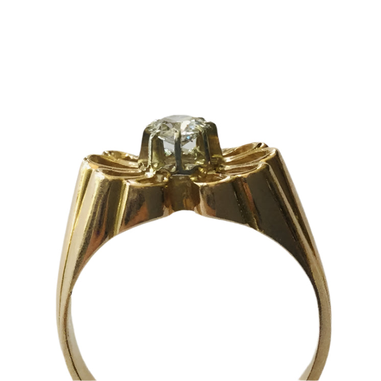 Bague Papillon Art Nouveau Or Et Diamant - Castafiore