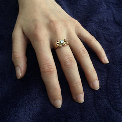 Bague Papillon Art Nouveau Or Et Diamant - Castafiore