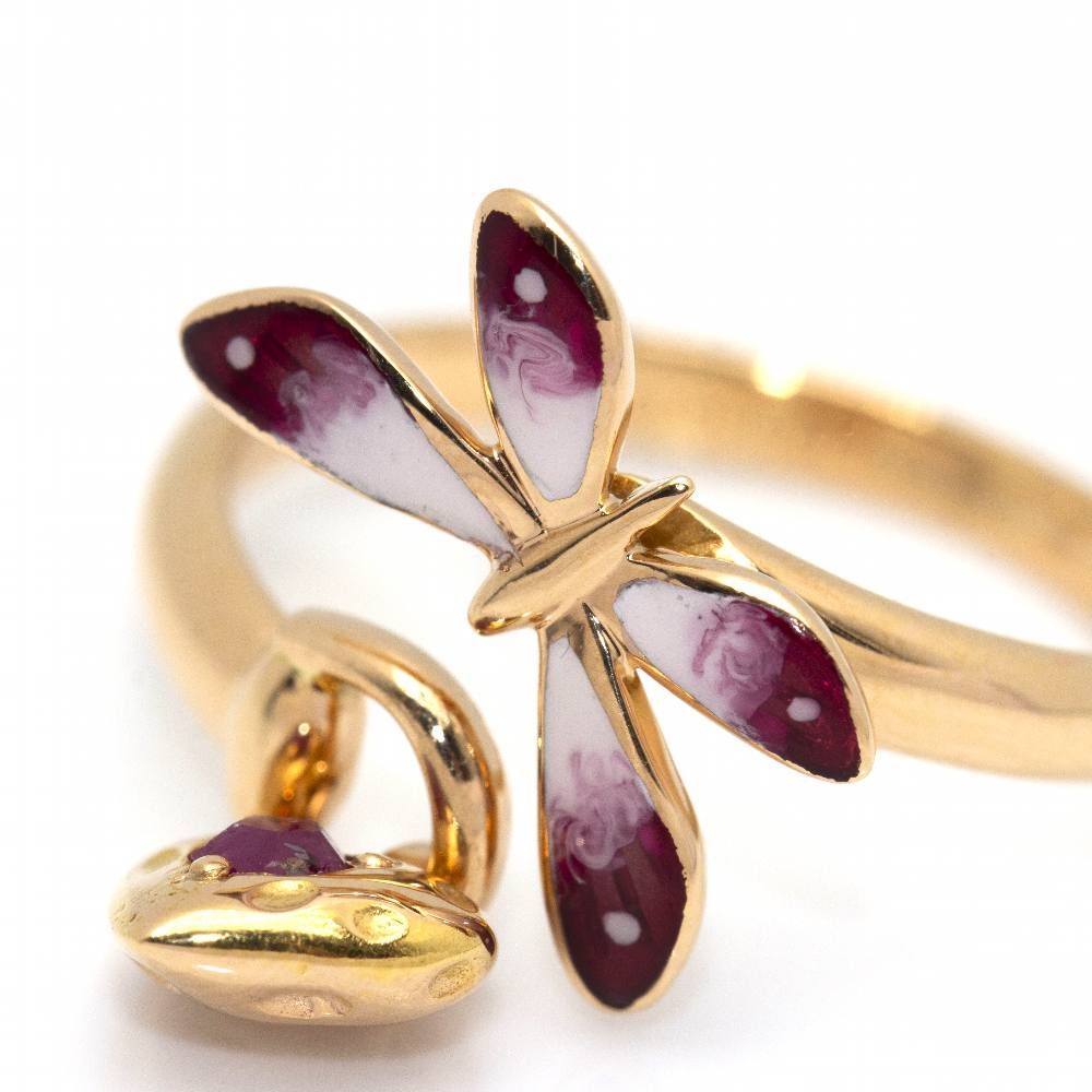 Bague papillon GUCCI en or et émail - Castafiore