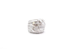 Bague pavage diamants en or blanc 18k - Castafiore