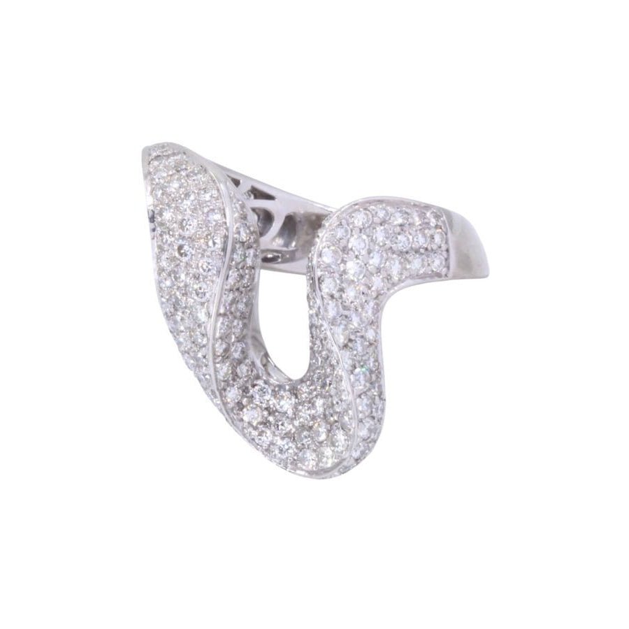 Bague pavage diamants en or blanc - Castafiore