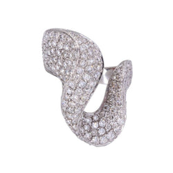 Bague pavage diamants en or blanc - Castafiore