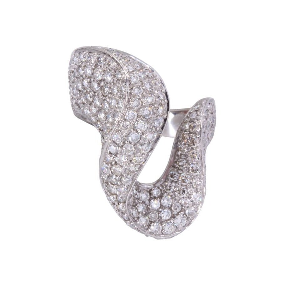 Bague pavage diamants en or blanc - Castafiore