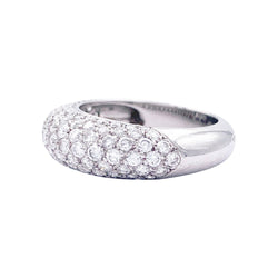 Bague pavage en or blanc, diamants. - Castafiore
