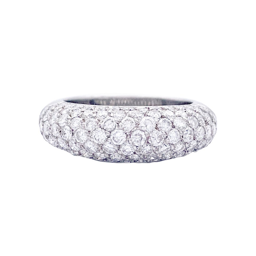 Bague pavage en or blanc, diamants. - Castafiore