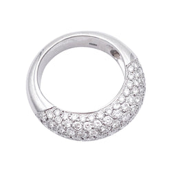 Bague pavage en or blanc, diamants. - Castafiore