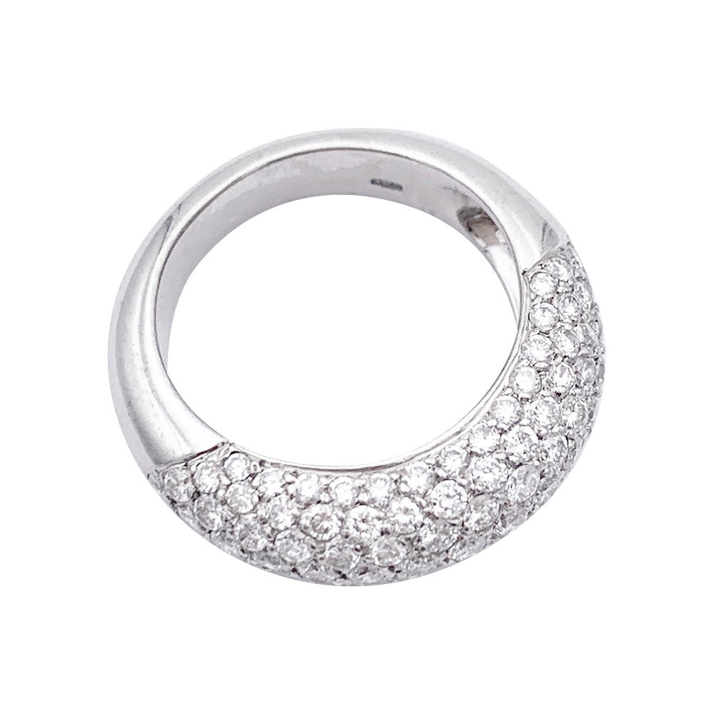 Bague pavage en or blanc, diamants. - Castafiore