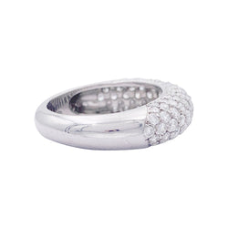 Bague pavage en or blanc, diamants. - Castafiore