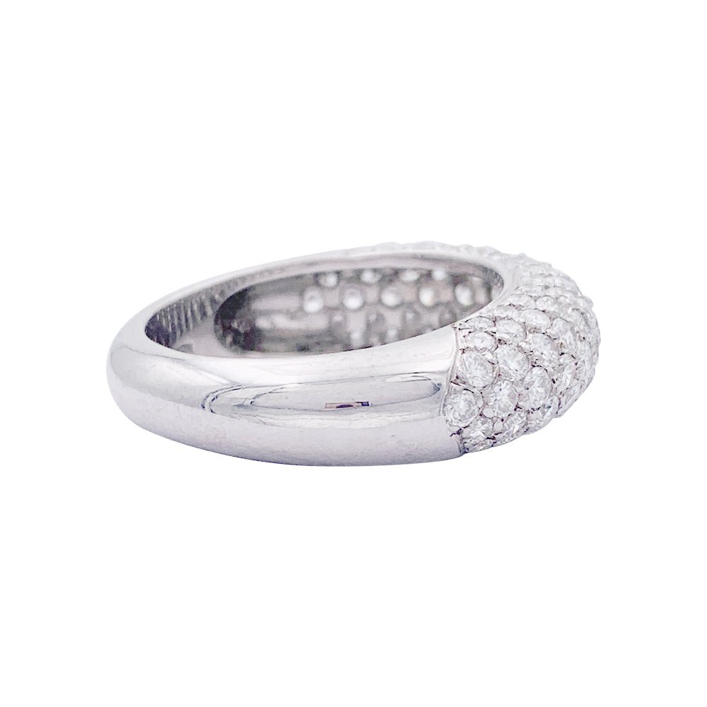 Bague pavage en or blanc, diamants. - Castafiore
