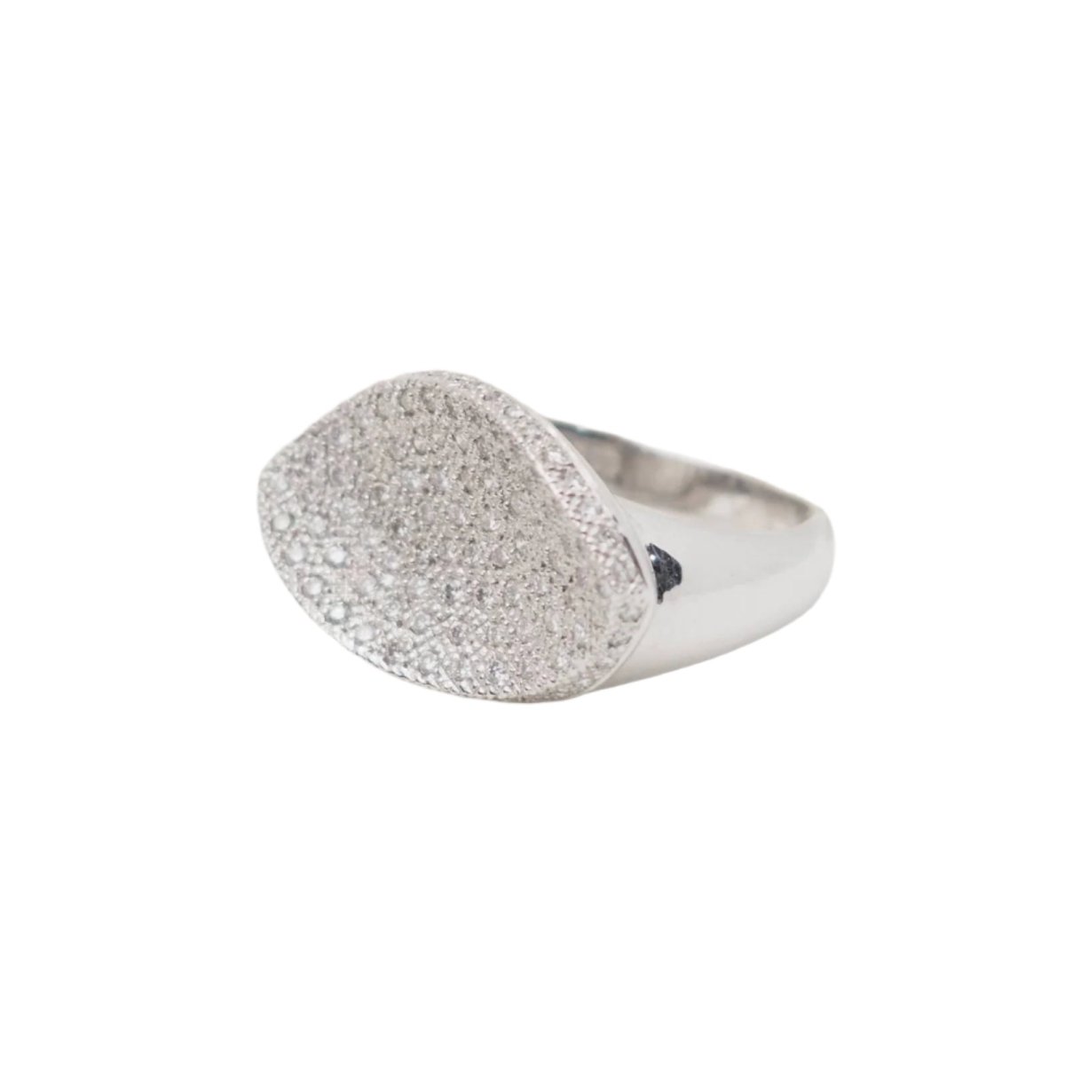 Bague pavage en or blanc et diamants - Castafiore