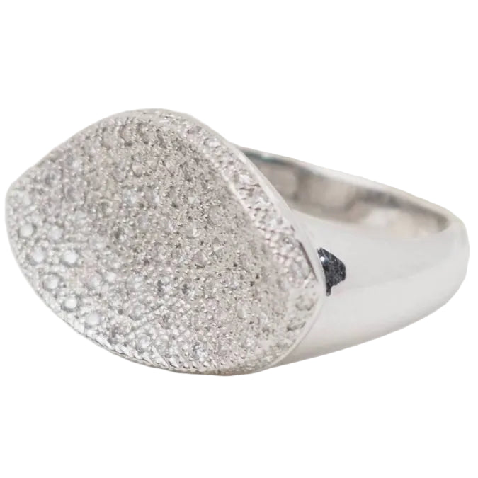 Bague pavage en or blanc et diamants - Castafiore