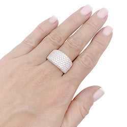 Bague pavage or blanc, diamants. - Castafiore