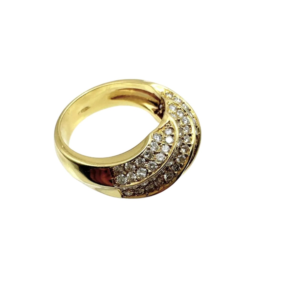 Bague Pavé en or jaune et diamant - Castafiore
