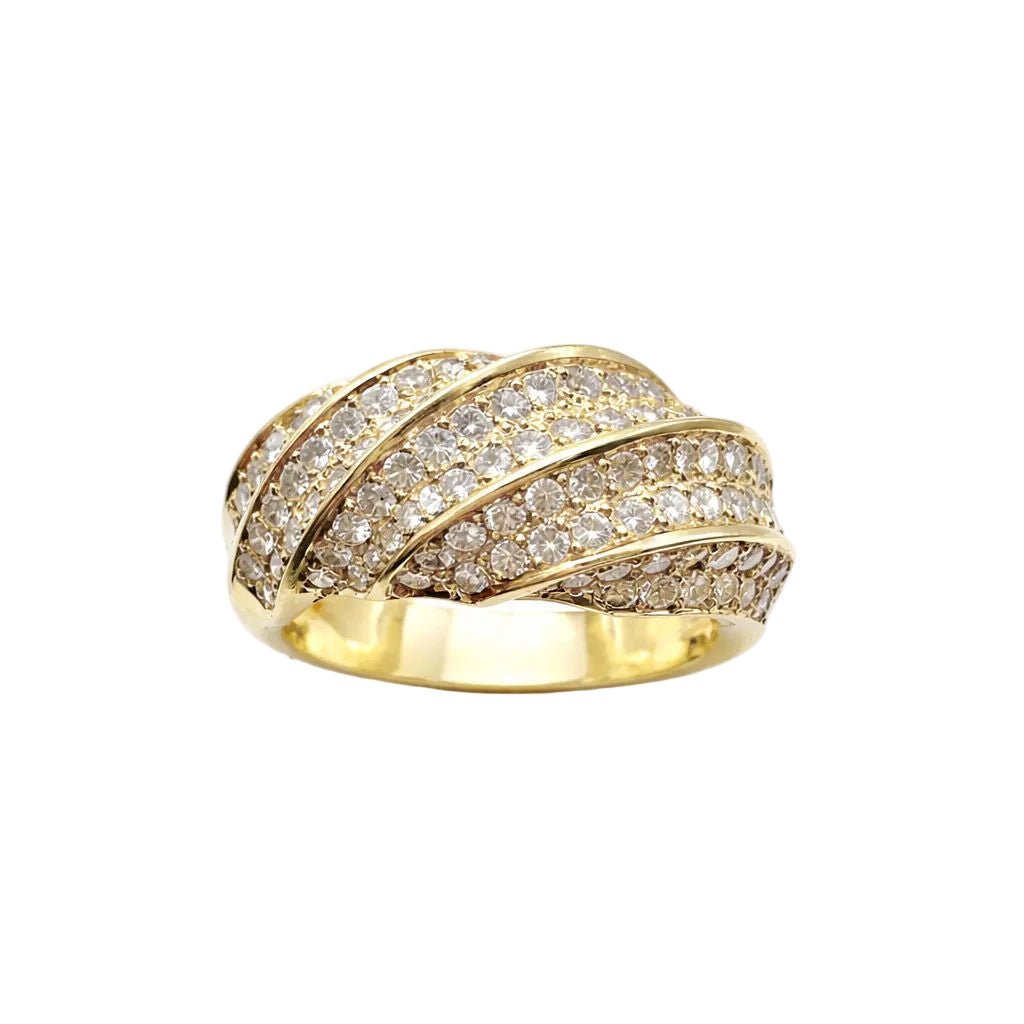 Bague Pavé en or jaune et diamant - Castafiore