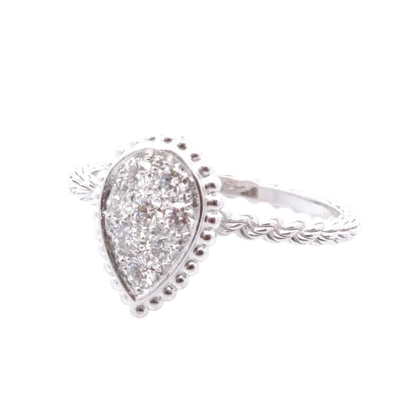 Bague Pavée BOUCHERON "Serpent Bohème" en or blanc et diamants - Castafiore