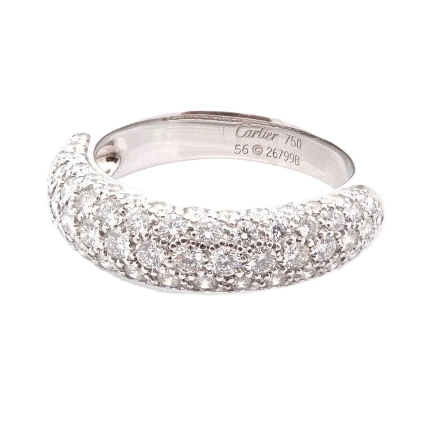 Bague Pavée CARTIER en or blanc et diamants - Castafiore