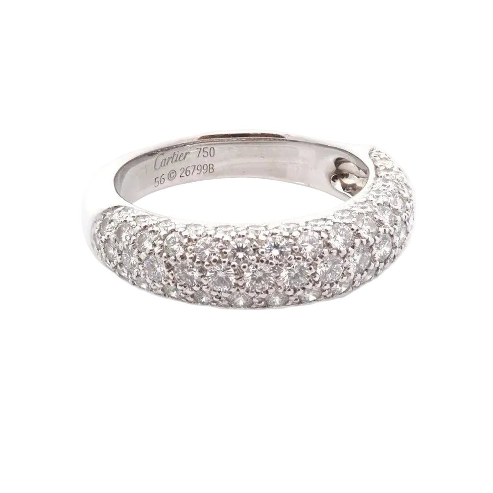 Bague Pavée CARTIER en or blanc et diamants - Castafiore