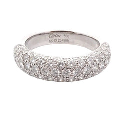 Bague Pavée CARTIER en or blanc et diamants - Castafiore