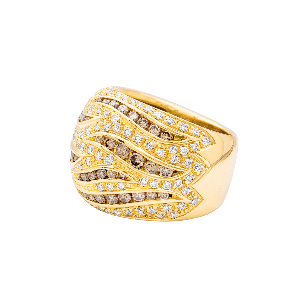 Bague Pavée DAMIANI en or jaune et diamants - Castafiore