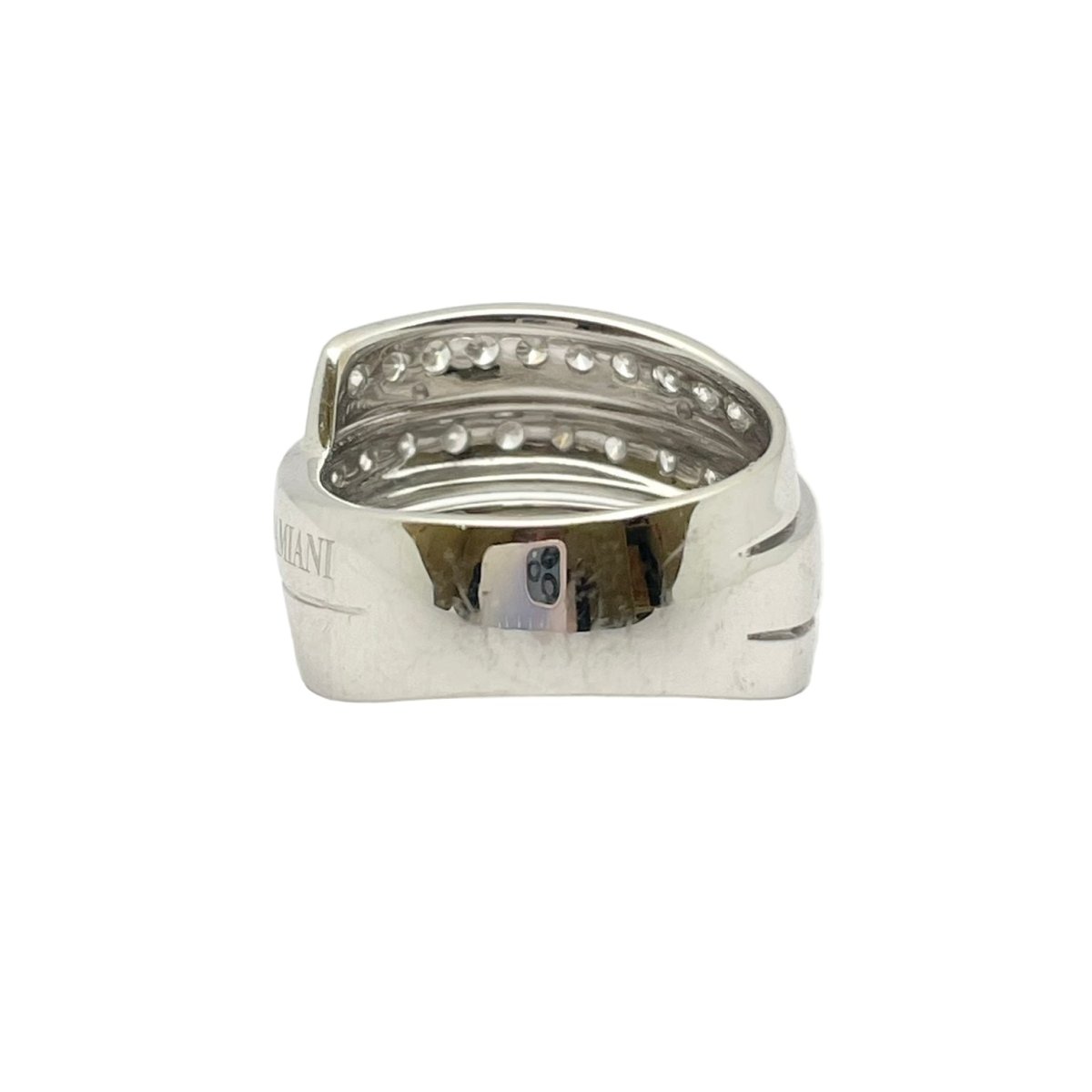 Bague Pavée DAMIANI "Scritta" en or blanc et diamants - Castafiore