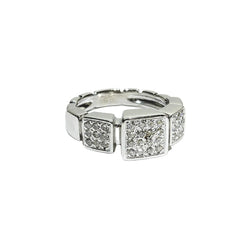 Bague Pavée DIDIER GUERIN en or blanc et diamants - Castafiore