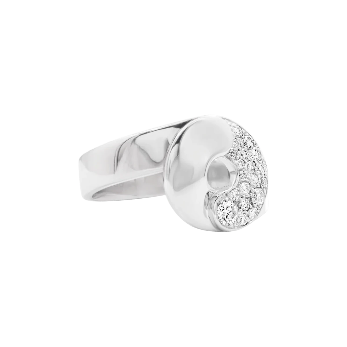 Bague Pavée DINH VAN "Double Sens" en or blanc et diamants - Castafiore