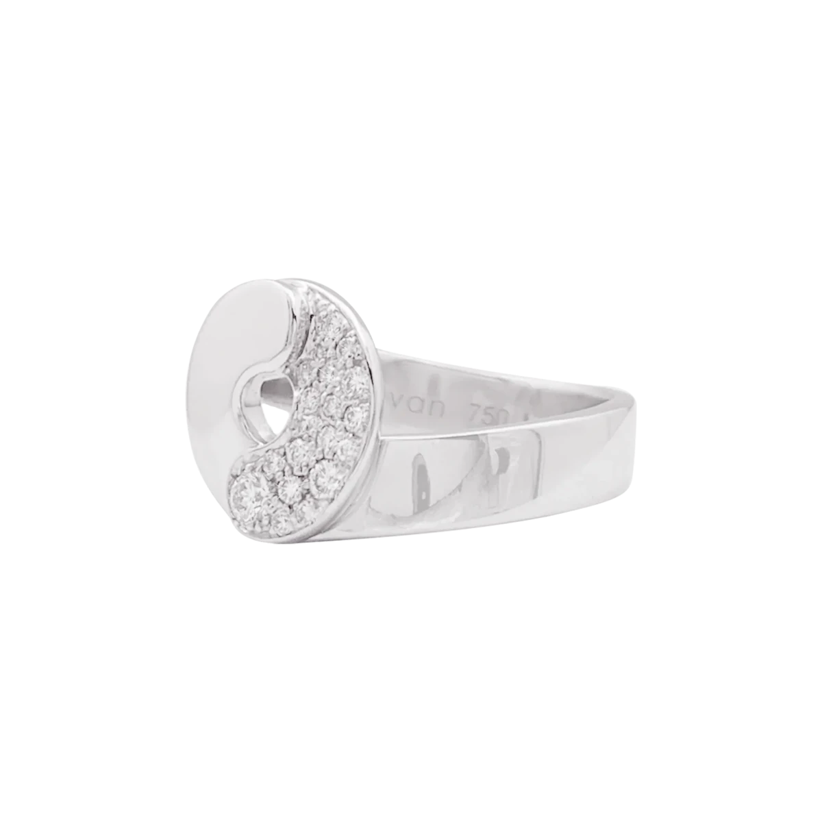 Bague Pavée DINH VAN "Double Sens" en or blanc et diamants - Castafiore