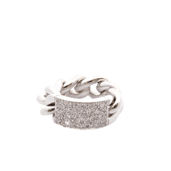 Bague Pavée DIOR "Gorumette" en or blanc et diamants - Castafiore