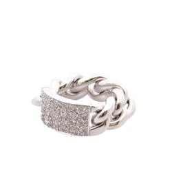 Bague Pavée DIOR "Gorumette" en or blanc et diamants - Castafiore