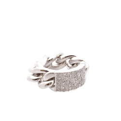 Bague Pavée DIOR "Gorumette" en or blanc et diamants - Castafiore