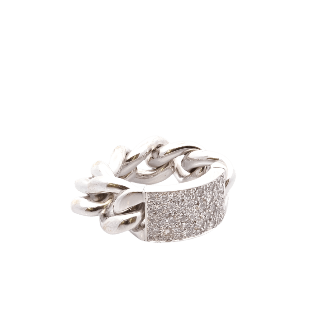 Bague Pavée DIOR "Gorumette" en or blanc et diamants - Castafiore