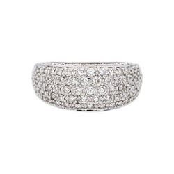 Bague Pavée en or blanc et diamants - Castafiore