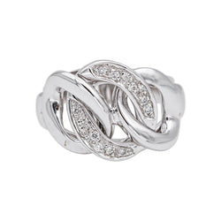 Bague Pavée en or blanc et diamants - Castafiore