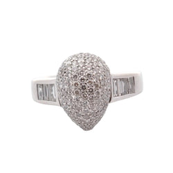 Bague Pavée en or blanc et diamants - Castafiore