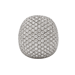 Bague Pavée en or blanc et diamants - Castafiore
