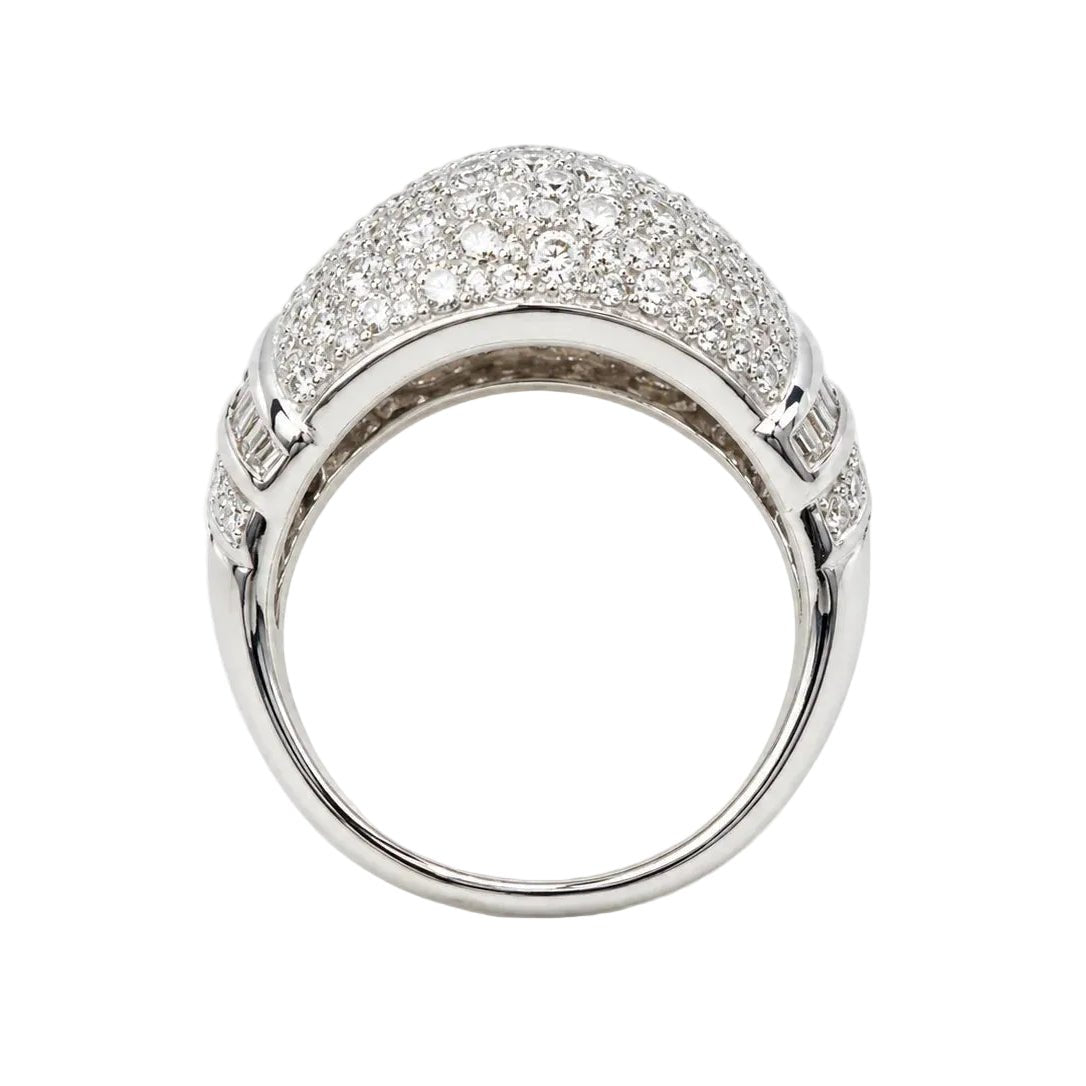 Bague Pavée en or blanc et diamants - Castafiore