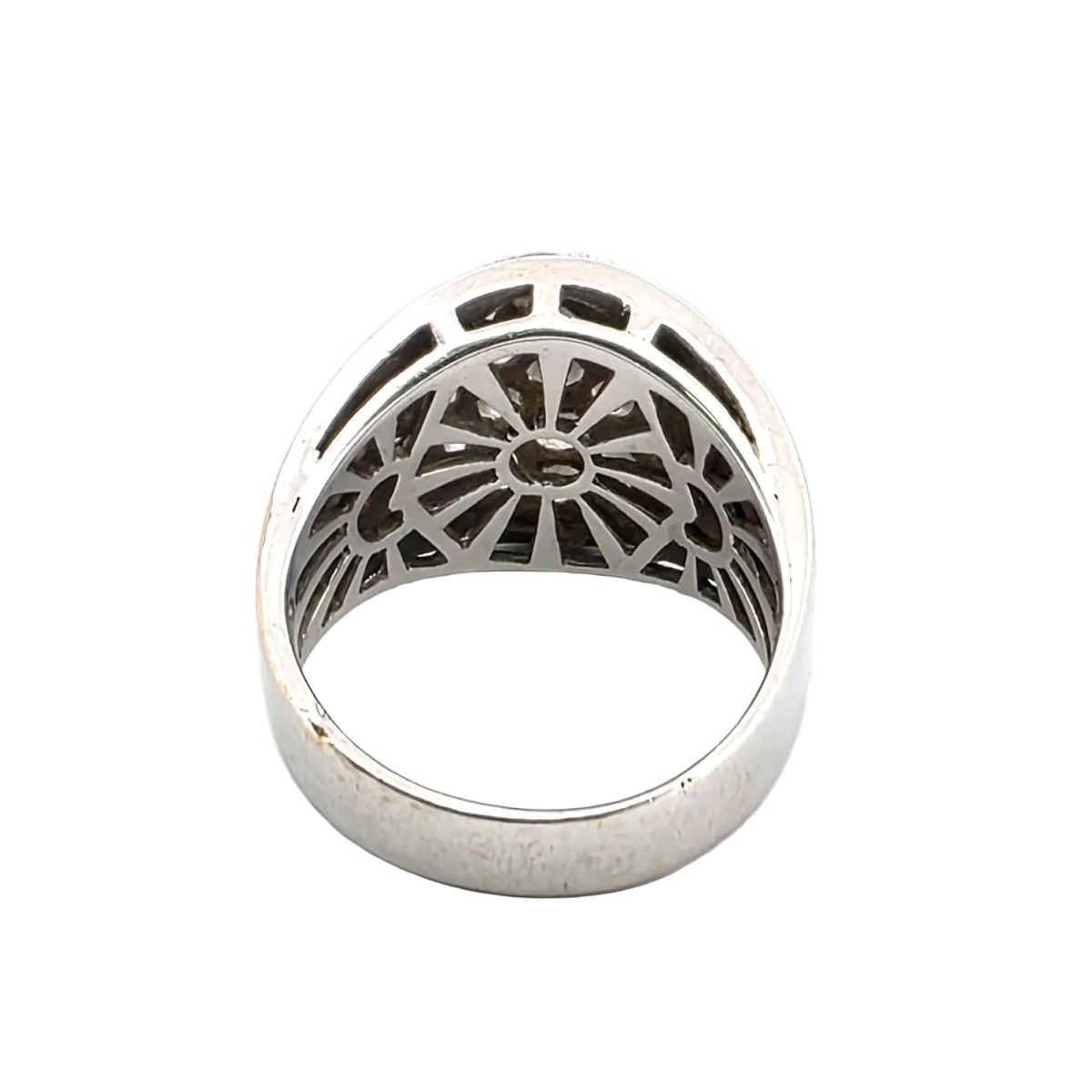 Bague Pavée en or blanc et diamants - Castafiore