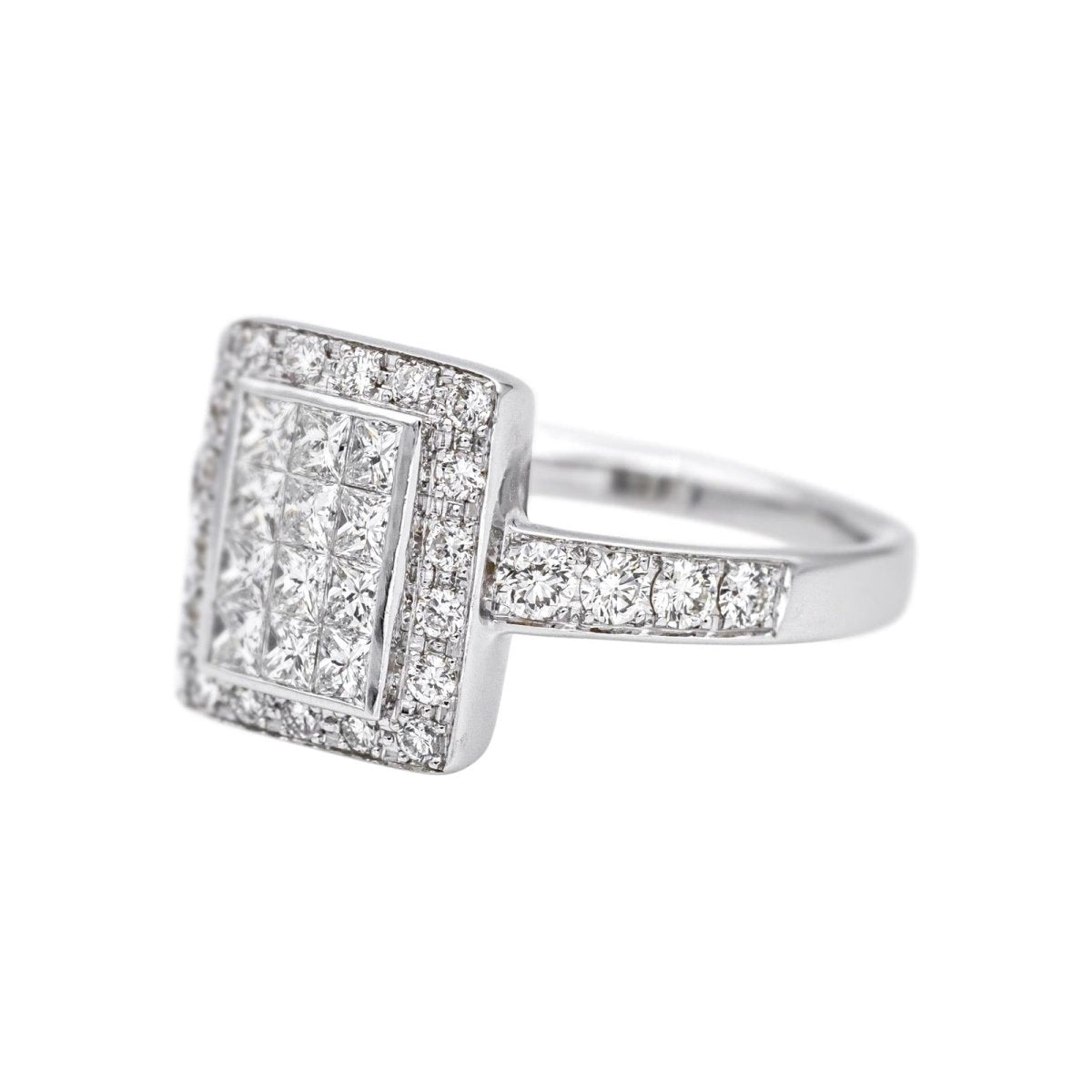 Bague Pavée en or blanc et diamants - Castafiore