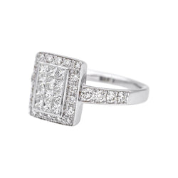 Bague Pavée en or blanc et diamants - Castafiore