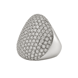 Bague Pavée en or blanc et diamants - Castafiore