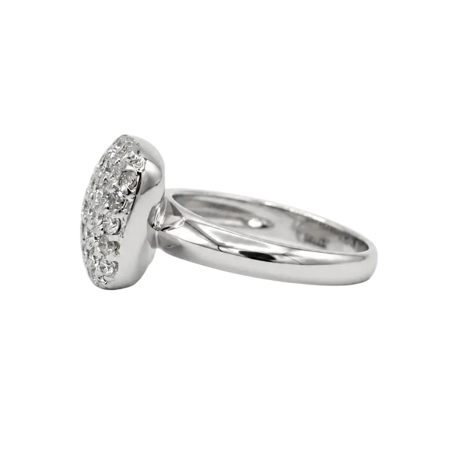 Bague Pavée en or blanc et diamants - Castafiore
