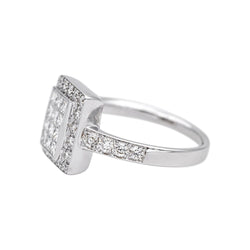 Bague Pavée en or blanc et diamants - Castafiore