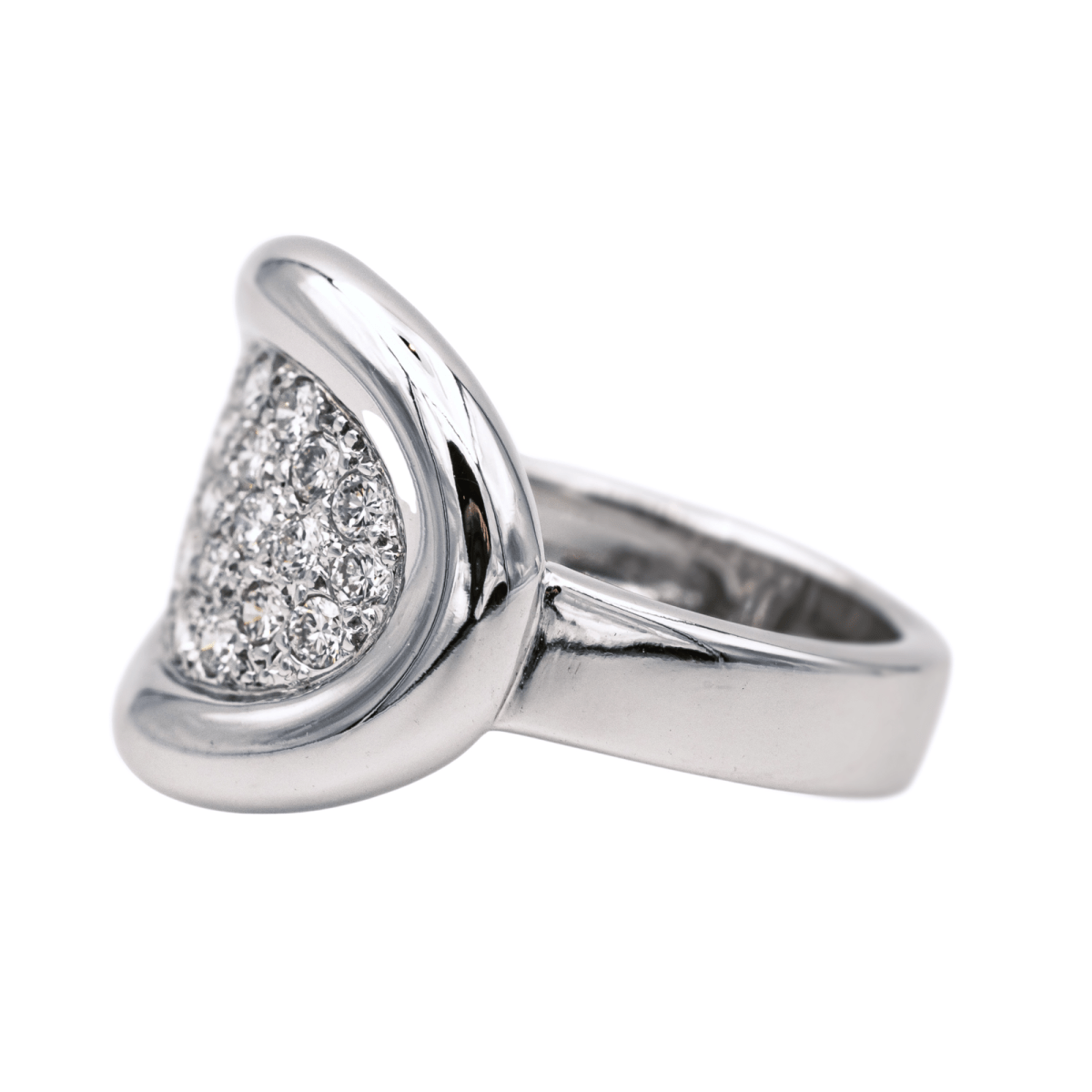 Bague Pavée en or blanc et diamants - Castafiore