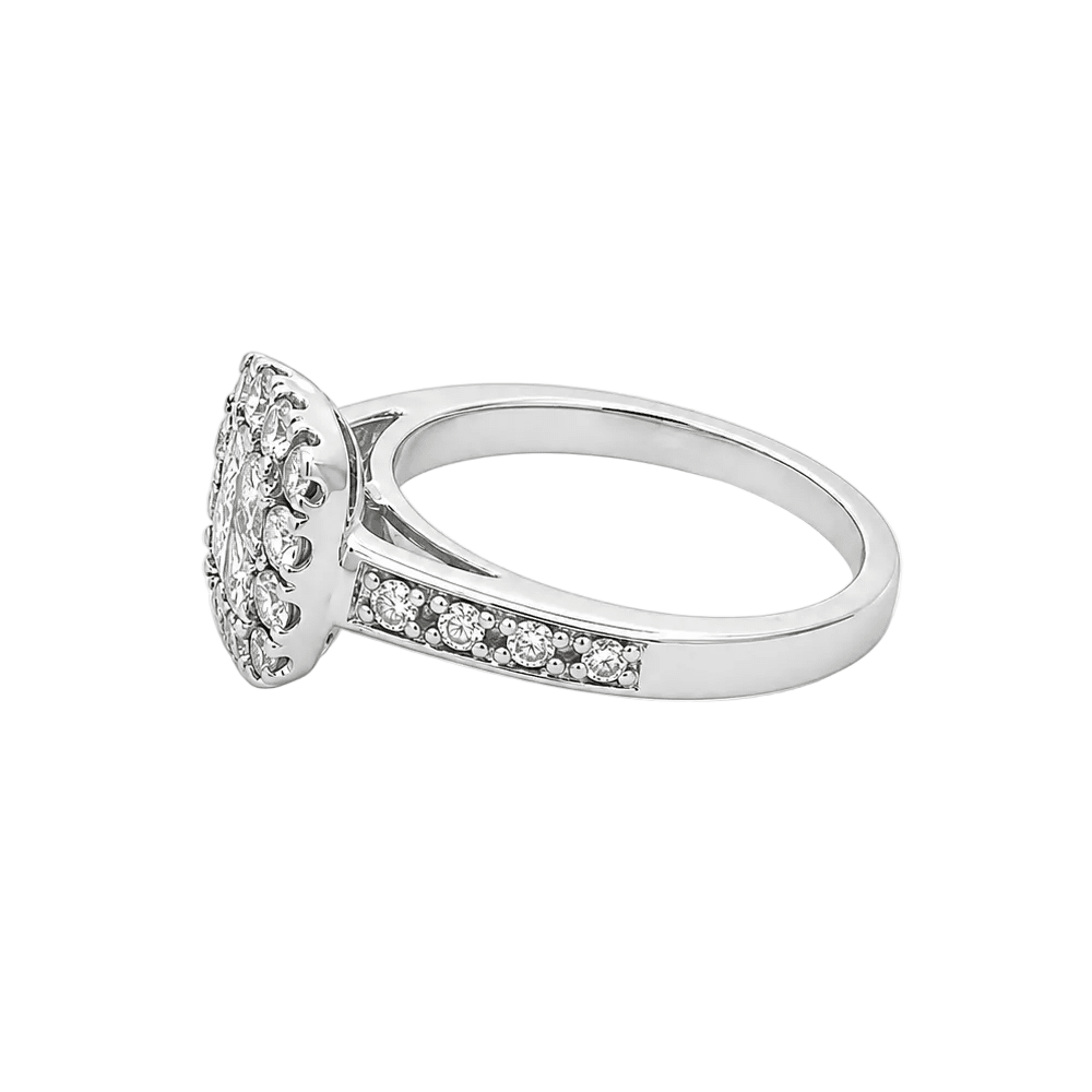 Bague Pavée en or blanc et diamants - Castafiore